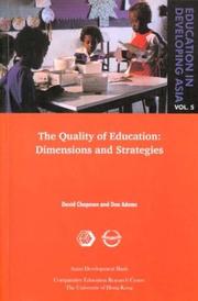 Cover of: The Quality of Education: Dimensions and Strategies (Education in Developing Asia, Volume 5)