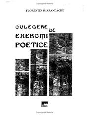 Cover of: Culegere de exercitii poetice