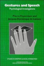 Gestures and speech by Pierre Feyereisen