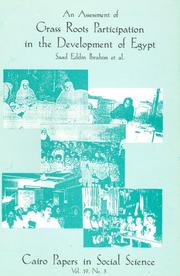 Cover of: An Assessment of Grass Roots Participation in the Development of Egypt: Cairo Papers in Social Science Vol. 19, No. 3 (Cairo Papers in Social Science)