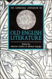 Cover of: The Cambridge companion to Old English literature by edited by Malcolm Godden and Michael Lapidge.