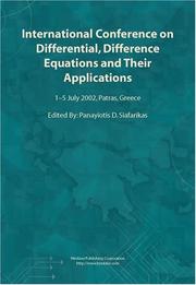 Cover of: International Conference on Differential, Difference Equations and Their Applications