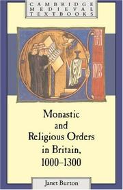 Cover of: Monastic and religious orders in Britain, 1000-1300