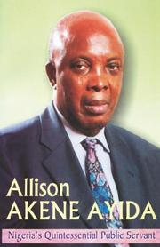 Cover of: Allison Akene Ayida by 