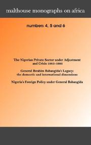 Cover of: Malthouse Monographs on Africa. 4-6
