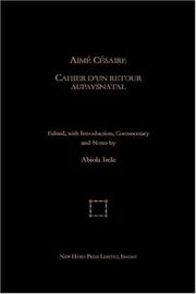 Cover of: Aime Cesaire. Cahier d'un Retour Au Pays Natal