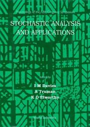 Cover of: Stochastic Analysis and Applications: Proceedings of the Fifth Gregynog Symposium  by 