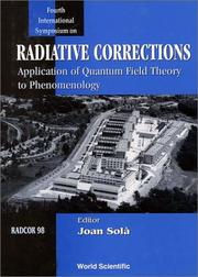 Cover of: Radiative Corrections: RADCOR 98