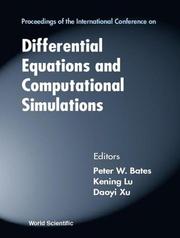 Cover of: Differential Equations and Computational Simulations: Proceedings of the International Conference Chengdu, China, 13-18 June 1999