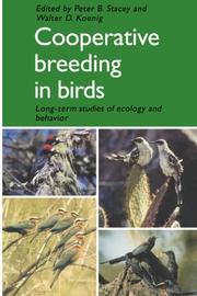 Cover of: Cooperative breeding in birds | 