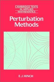 Cover of: Perturbation methods by E. J. Hinch