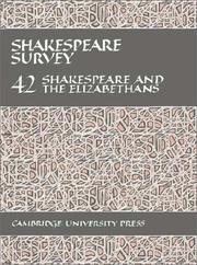 Cover of: Shakespeare Survey 42: Shakespeare and the Elizabethans