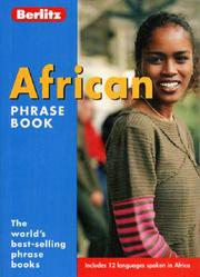 Cover of: African Berlitz Phrase Book (Berlitz Phrase Books)