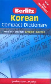 Cover of: Korean: Korean-english/ English-korean (Berlitz Compact Dictionary S.)