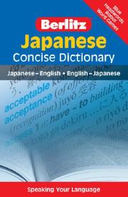 Cover of: Berlitz Japanese Dictionary: Jananese-english / English-japanese (Berlitz Concise Dictionaries S.)