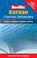 Cover of: Berlitz Korean Dictioinary