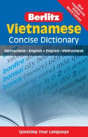 Cover of: Berlitz Vietnamese: Dic Berlitz Vietnamese (Berlitz Concise Dictionaries S.)