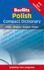 Cover of: Berlitz Polish Dictionary: Polish-english / English-polish (Berlitz Compact Dictionaries)