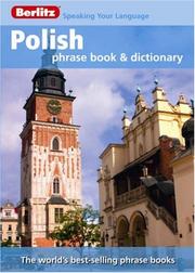 Cover of: Berlitz Polish Phrase Book & Dictionary (Berlitz Phrase Book & Dictionary)