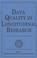 Cover of: Data quality in longitudinal research