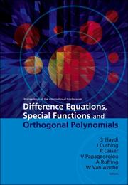 Cover of: Difference Equations, Special Functions and Orthogonal Polynomials: Proceedings of the International Conference by 