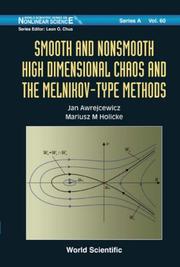 Cover of: Smooth and Nonsmooth High Dimensional Chaos and the Melnidov-Type Methods (World Scientific Series on Nonlinear Science Series a) (World Scientific Series on Nonlinear Science Series a) by Jan Awrejcewicz, Mariusz M. Holicke