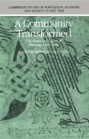 Cover of: A community transformed: the manor and liberty of Havering, 1500-1620