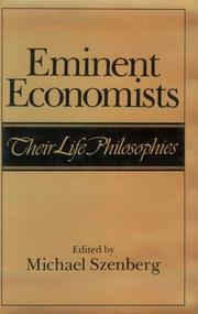 Cover of: Eminent economists by edited by Michael Szenberg.