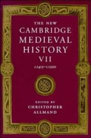Cover of: The New Cambridge Medieval History, Vol. 7 by Christopher Allmand
