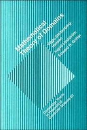 Cover of: Mathematical theory of domains by Viggo Stoltenberg-Hansen