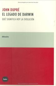 Cover of: El Legado de Darwin