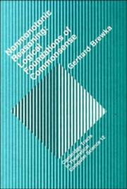 Cover of: Nonmonotonic reasoning: logical foundations of commonsense