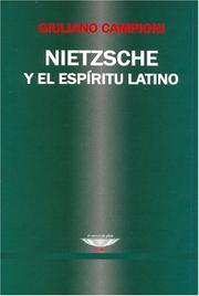 Cover of: Nietzsche y El Espiritu Latino