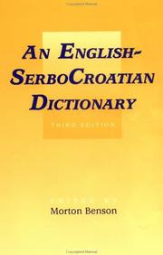Cover of: An English-SerboCroatian dictionary by Morton Benson