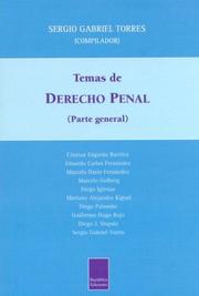 Cover of: Temas de Derecho Penal - Parte General by Sergio Gabriel Torres