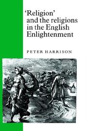 Cover of: 'Religion' and the religions in the English Enlightenment