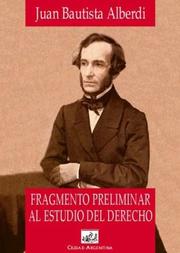 Cover of: Fragmento Preliminar Al Estudio del Derecho