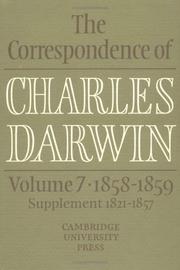 Cover of: The Correspondence of Charles Darwin by Charles Darwin