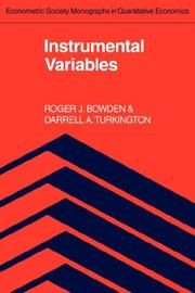 Cover of: Instrumental Variables (Econometric Society Monographs)