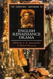 Cover of: The Cambridge companion to English Renaissance drama