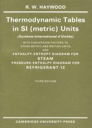 Cover of: Thermodynamic tables in SI (metric) units (système international d'unités): with conversion factors to other metric and British units