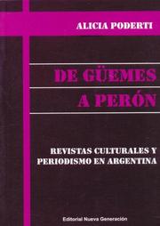 Cover of: de Guemes a Peron by Alicia Poderti