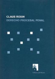Cover of: Derecho Procesal Penal by Claus Roxin