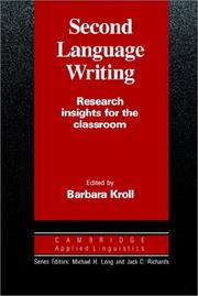 Cover of: Second language writing | 