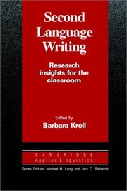 Cover of: Second Language Writing by Barbara Kroll, Barbara Kroll