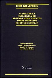 Cover of: Acerca de La Influencia de Algunos Medicamentos Sobre Procesos Psiquicos Simples