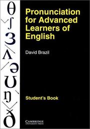 Cover of: Pronunciation for Advanced Learners of English Student's book by David Brazil
