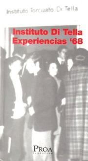 Cover of: Instituto Di Tella: Experiencias '68