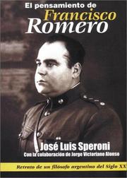 Cover of: Pensamiento de Francisco Romero, El