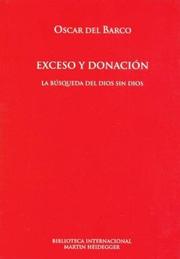 Cover of: Exceso y Donacion by Oscar del Barco
